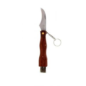 Pradel Excellence - PCOT006001 - Couteau &agrave; Champignons - Gamme Evasion - Lame Inox 7 cm - Manche Bois de Rose - Couteau Pliant avec Brosse Nettoyante - Accroche Ceinture - Marron (LA BOUTIQUE DU PILAT, neuf)
