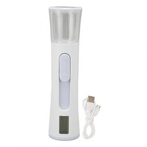 GRCFUMO Nano vapeur facial à double tête, vapeur froide pour le visage avec 2 buses de pulvérisation et écran LCD, mini vapeur portable pour les soins de la peau, le maquillage (Hillan, neuf)