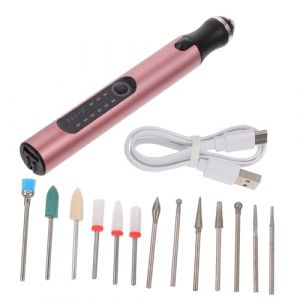 Mikinona 1 Ensemble De Polisseuse À Ongles UV Pour Pédicure Lime Électrique Fournitures De Nail Art Fournitures De Manucure Portables Coupe-Ongles Outil De Ponçage Des Ongles Pa6 Or (Dawn Cedar, neuf)