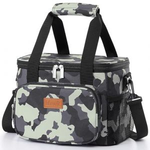 Lifewit Sac Isotherme Repas 8.5L(12 Canette), Glaciere Souple Isotherme Homme&Femme, Grand Lunch Box Bag, Sacs de Pique-Nique, Glacières de Camping et Randonnée, Camouflage (Lifewit Home FR, neuf)