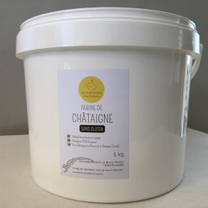Farine de ch&acirc;taigne Les Castalous seau herm&eacute;tique sans gluten (5 kg) (LES CASTALOUS DE MOURJOU, neuf)