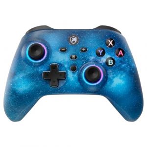 ECHTPower Manette Switch 2 Galaxy, 2025 Nouvelle Manette Switch 2 Sans Fil avec RGB/Hall Trigger/Macro/Shift/Turbo/Vibration, Manette Pro Controller Bluetooth Compatible avec Switch/OLED/PC/Adroid/iOS (LI ESHOP, neuf)