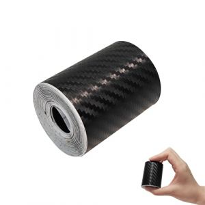 Dstarymnix Protection Porte Voiture 5cm x 5m, Autocollant Carbone, Fibre de Carbone Film, Protection Seuil de Porte, pour Protection Seuil de Porte Voiture SUV Berline, Installation Facile (Woookong Official, neuf)
