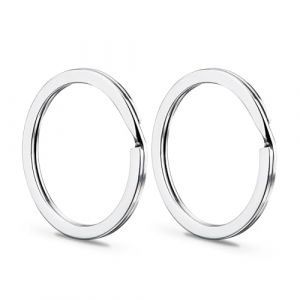 Gimars 20PCS Porte-Clés 25mm Anneaux 316 Acier Inoxydable Rond à Bords Solide pour Clé de Voiture, Clé de Maison, Arts,Artisanat, Lanières - Argent (Gimars Direct, neuf)