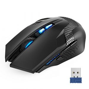 TECKNET Souris Gamer 2.4G, Souris sans Fil 4800 DPI 5 Niveaux R&eacute;glables avec R&eacute;cepteur Nano USB, 8 Boutons Ergonomique Souris pour Gaming, PC et Ordinateur Portable (BRICKLAYING, neuf)