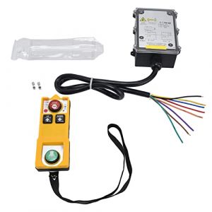 BTER Télécommande de Grue sans Fil, télécommande Radio Industrielle de Grue de Levage avec Bouton d'arrêt, récepteur d'émetteur de commutateur Radio d'ascenseur électrique (1 émetteur + 1(CA 220V) (biaterd, neuf)
