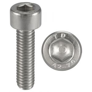 Vis INOX M3x8 mm tête cylindrique BTR Ø 3x8 mm | Vis M3 x 8mm CHC à 6 pans creux (clé allen) | Acier Inoxydable A2-70 (V2A/304) | ISO 4762 / DIN 912 : LOT DE 100 Pcs - ProRaje (ProRaje Sarl, neuf)