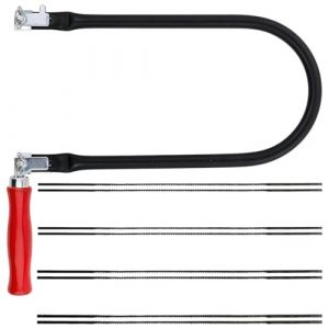 YOFDAL Scie &agrave; Chantourner Manuelle en U 5 Pouces, 8 lames Incluses, Pour M&eacute;tal et Bois, Scies Fines pour le Travail du Bois, Utilis&eacute;es pour les Coupes Courbes (Stivenimallmass O&Uuml;, neuf)