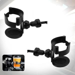 FISH DRAGATE 2 pcs Porte gobelet Voiture,portavasos coche,Universel Support de Ventilation r&eacute;glable,cendrier de Voiture,Accessoire pour Grille d'a&eacute;ration de Voitures, camions, Camping-Cars(Noir) (DiUDUO, neuf)