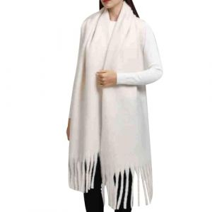Cocila Popular Thickened Warm Scarf With Tassel Shawl For Women &Eacute;charpe Ch&acirc;le D'Hiver Grosse Echarpe Longue Femme Blanche All&eacute;e Du Foulard Rouge Blanc Bleu Rose Noire Chaude Noel Hiver Fushia (SUSUWang1300, neuf)