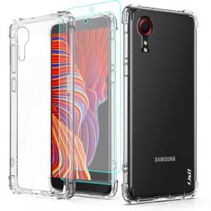 J&D Compatible pour Samsung Galaxy Xcover 5 Coque, Clair Antichoc Housse avec (2-Paquet) Protection D’Écran, Anti-Jaune Ultra TPU Bumper Case pour Galaxy Xcover 5, Transparente (J&D Tech FR, neuf)