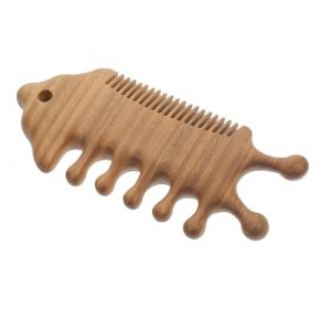 Baluue Peigne De Massage De Sandale à Large Dent Peigne Ergonomique Pour Circulation Sanguine Capillaire De Massages Pour Soulager Tensions s Maux De Tête (Fortune Luck, neuf)
