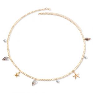 GGUFAY Cha&icirc;ne De Taille Boho Petites Perles Cha&icirc;ne De Corps Cha&icirc;ne D'or Cha&icirc;ne De Taille De Ventre Cha&icirc;ne Corps D'&eacute;t&eacute; Sexy Bijoux De Cha&icirc;ne De Corps Pour Les Femmes Et Les Filles Cadeaux (Rfervgauk, neuf)