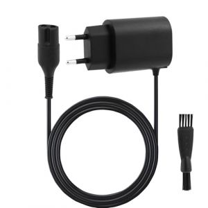 12V 0.4A Chargeur Rasoir pour Braun Électrique Série 9 8 7 6 5 3 1, Câble de Charge pour 3040s 3010s 3020s 3000s 790cc 9090cc 7020s 190s, Alimentation Tondeuses avec Cordon 1M et Brosse de Nettoyage (JingMingHuaShun, neuf)