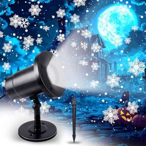RDDAIPE Projecteur Flocon de Neige, LED Projecteur Neige, Projecteur Neige Qui Tombe &Eacute;tanche IP65, Projecteur Noel Exterieur pour D&eacute;coration No&euml;l, Exterieur, Int&eacute;rieur, Fenetre, F&ecirc;te (STORE DI MARTINO LUIGI S.R.L., neuf)