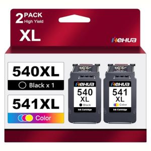 540XL 541XL PG-540 CL541 Compatible avec Les Cartouches d'imprimante Canon 540 541 XL pour Canon PIXMA TS5150 MG3650 MG3350 TS5151 MG3150 MG3250 MX535 MX475 MG4250 PG540XL CL541XL (1 Couleur 1 Noire (Hehua-EU, neuf)