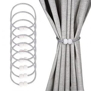 8 Pi&egrave;ces Embrasse pour Rideaux,Attache Rideau,Embrasse Rideau- Gris (wodungood, neuf)