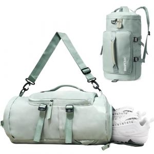 IBOPUXIU Sac de Sport Homme Femme, Sac de Voyage avec Compartiment Chaussures et Poche Humide, Duffle Bag Gym Fitness Weekend, Vert (HEALTH YOUR PETRICA  S.R.L., neuf)