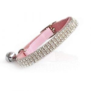 CHUKCHI Collier réglable en Velours Doux pour Chat - Diamante Bling-Bling avec Belles, 11 Pouce pour Les Petits Chiens et Chats (Rose) par CHUKCHI, Velours (OuiouiMarke(Livraison express à partir de 5 euros), neuf)