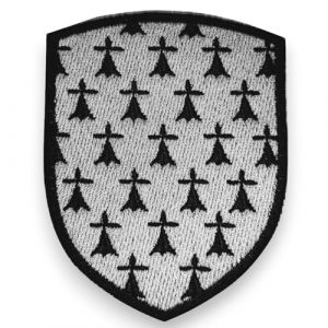 Ecusson Bretagne, patch Bretagne brodé en France dos scratch et support à coudre fourni- Made in France (amalric France, neuf)