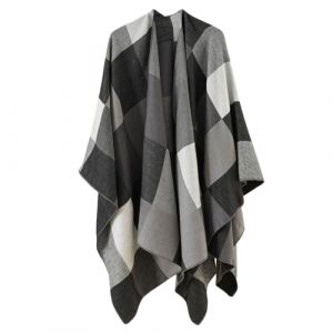 G&eacute;n&eacute;rique Poncho Ch&acirc;le Femme &Eacute;charpe Cape &Eacute;paissie El&eacute;gant Chaud Hiver Grand Taille Foulard Chaud Ouverture Cachemire d'imitation Douce Ch&acirc;le Cadeau de No&euml;l pour Femme (qieycgd, neuf)