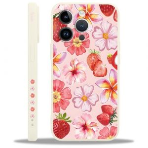 Yoedge Coque pour iPhone 11 Pro, Été Aesthetic Noeud Fleur Hibiscus Mignon Papillon Motif Design Étui pour Femmes Fille,Silicone Antichoc Housse Cover Case pour iPhone 11 Pro 5,8",Rose Strawberry (Lei Xiao, neuf)