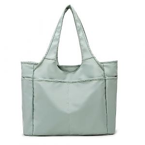 Vllcsla Femme 42x30x18cm Sac de Sport, Duffle Bag 22.68L, Sac &agrave; Main Voyage Imperm&eacute;able R&eacute;sistant &agrave; D&eacute;chirure, Ultra Leger Sac de Voyage Sac Caba pour Femme Sac &agrave; Bandouli&egrave;re (Vert) (Eco Memos, neuf)