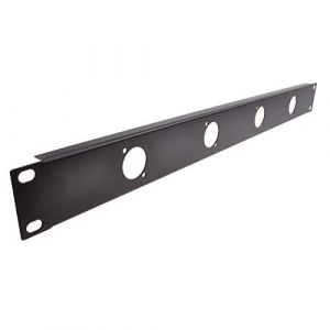 XLR/PA Microphone 4 Hole D Type 19 inch Rack Montage Plate/Flight Valise Panneau [1U - 4 Hole] (kenable ltd, neuf)
