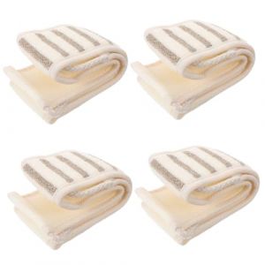 FOMIYES 4 Pièces longue serviette de bain serviette table lin serviette de table lin bath towel lingettes de bain débarbouillettes laveur de dos en luffa lingette exfoliante pour (Family&Personal, neuf)