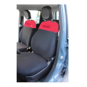 Italfodere Paire de housses de si&egrave;ge avant compatibles avec Fiat Panda III S&eacute;rie &agrave; partir de 2012 &agrave; Poi Rouge/Noir (Italfodere SRL, neuf)