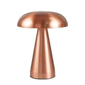 Hryx Lampe Champignon，Lumière Champignon Doré，Lampe De Table Rechargeable pour Bureau De Chambre À Coucher，veilleuse À Gradation Tactile avec Fonction De Lampe De Bureau,Brass (Qiyu0118E, neuf)
