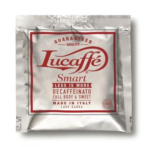 Lucaffè – 100 Dosettes SMART 35 mm, Gourmet Decaffeinato 100% Arabica | Exclusives pour machine SMART | Torréfaction foncé | Goût doux et fruité, crémeux | Arôme intense (Lucaffé, neuf)