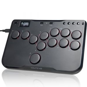 Arcade Stick, P12 Contr&ocirc;leur d'arcade Tous Boutons avec Turbo et RVB personnalis&eacute;, Clavier de Jeu Arcade Fight Stick pour Switch/PC/PS4/PS3, Prise en Charge Hot Swap et SOCD (P12EU) (Gamezway-shop, neuf)