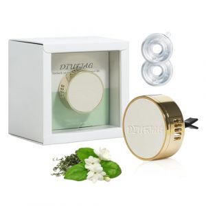 DIUFJAG Diffuseurs d'ar&ocirc;mes Automobiles 1Pc - Jasmin Th&eacute; Blanc,D&eacute;sodorisant Voiture,Diffuseur Parfum Voiture Clips avec 1Pc Recharge Car Air Freshener (QSing Household Products, neuf)