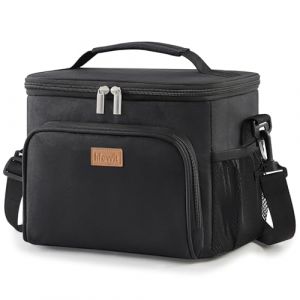 Lifewit Sac Isotherme Congelable pour Homme, Lunch Box Réutilisable pour Femme, Glacière Portable Étanche avec Bandoulière Ajustable pour Adulte pour Travail/Pique-Nique, Noir, 15L (Lifewit Home FR, neuf)