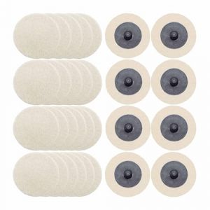 Merryland Disque &Agrave; Polir En Laine 50mm Meuleuse &Agrave; Rectifier, 50 mm Disque De Polissage En Laine 30 Pi&egrave;ces Avec Tige De 6,35mm, Rondelles En Feutre Roues de Tampons de Polissage M&eacute;tal Acier, DGTAB32C1 (Merryland Tools FR, neuf)