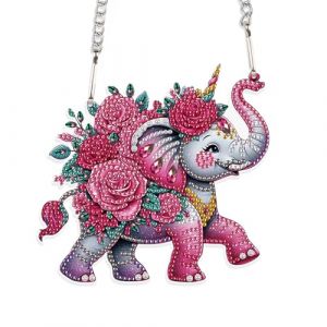 JISHSHAY Elephant Diamond Painting Pendentif Diamant Painting Suspension Broderie Diamant Carillon à Vent Puzzle Adulte Suspendu Bricolage Adulte Guirlande Point de Croix Hanging Fenêtre Décoration (PUTIBUTUI-EU, neuf)