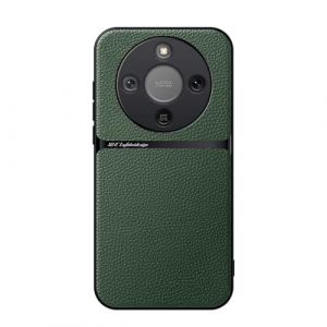 COMAKU Coque pour Honor Magic 8 Lite/Honor X9d 5G Ultra-Mince Premium Cuir PU + TPU Silicone Texture Antid&eacute;rapante et Antichoc Housse Coque - Vert (Dinsi, neuf)