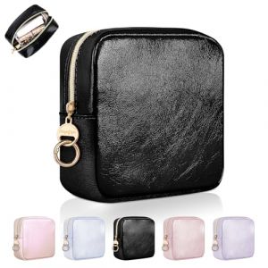 Petit Trousse Maquillage Femmes Trousse de Maquillage pour Rangement &agrave; Cosm&eacute;tique Mini Trousse de Toilette Fille en Cuir PU pour Voyage Accessoires Cadeau Anniversaire Femme Filles Amie Maman(Noir) (playexen, neuf)