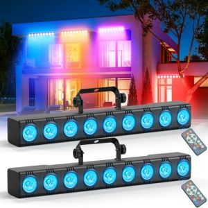 9 4 en 1 LED Barre Wallwasher, 54W RGBW Lumière de Scène Console, Stroboscope Effet pour DJ Bar Soiree Fête Disco Éclairage Mariage Halloween Noël, 2 pièce (KIEHUS MJHDU, neuf)