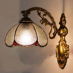 Mengjay Applique murale style Tiffany,Abat-jour en Vitrail,Lampe Murale Interieur, Lampe de Chevet Pour salon, étude, loft, salle à manger (B) (Mengjay, neuf)