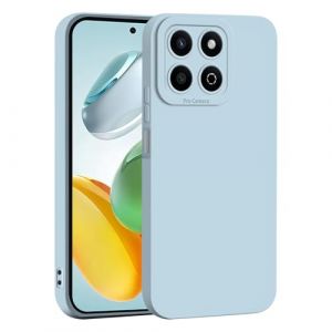 ILING Liquide Silicone Coque pour Honor X7c / Honor 200 Smart 5G, Simple Couleur Unie Tr&egrave;s Mince Mat &Eacute;l&eacute;gant Housse, Doux TPU Bumper Antichoc Anti-Rayures Femme &Eacute;tui (Bleu Clair) (Wanten, neuf)
