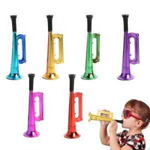 JINJUMEI 6 Pcs Trompettes Corne Plastique, Trompette Noise Maker, Instruments De Musique en Plastique, Trompette Cheerleading Corne Jouets, Jouets pour Anniversaires Carnavals Fêtes et Événements (FALII, neuf)