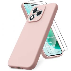 Vansdon Coque Compatible avec Honor 400 Lite, 2 Film de Protection en Verre trempé, Housse Souple en TPU en Silicone Liquide, Etui en Caoutchouc Antichoc - Rosa (Tiny Tots EU, neuf)
