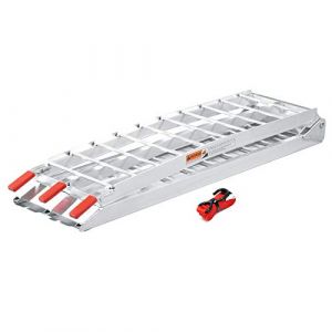 Wiltec Rampe de Chargement Pliable 2260 x 305 mm – capacité de Charge Max. 680 kg – en Aluminium – Profil à Barres – Rampe d'accès Utilitaire Moto ATV Quad remorque (Wiltec Wildanger Technik GmbH, neuf)