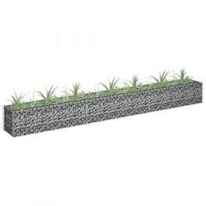 homiuse 270x30x30 CM Cloture Jardin Exterieur Mur en Gabion JardinièRe Clã´Tures Dã©Coratives Claustra Exterieur Decoration Jardin pour Les Zones Commerciales Et RéSidentielles Pratique Et Beau (HOMIUSE-Dirrect, neuf)