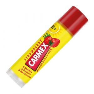 Carmex Baume à lèvres fraise | Apaise et répare les lèvres sèches et craquelées | Formule de soin des lèvres d'hiver intensément hydratante (4,25 g) (MB Development, neuf)