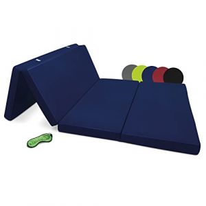 Beautissu Campix Matelas 120x195 cm - Pour lit de Voyage Pliable d'invité ou de Camping, en Cube Pliable - Bleu foncé (Brandvin, neuf)