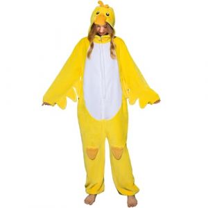 OLAOLA Combinaison Pyjama Femme Homme Animaux Costume Unisexe Adulte Onesie Halloween Cosplay Deguisement Kigurumi Pajamas Fête Vêtements de Nuit (M, Canard Jaune) (pitgeem, neuf)