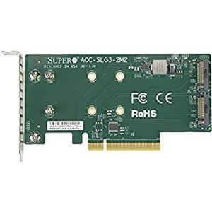 Supermicro AOC-SLG3-2M2 Carte et Adaptateur d'interfaces Interne M.2 (PCFG Distribution, neuf)